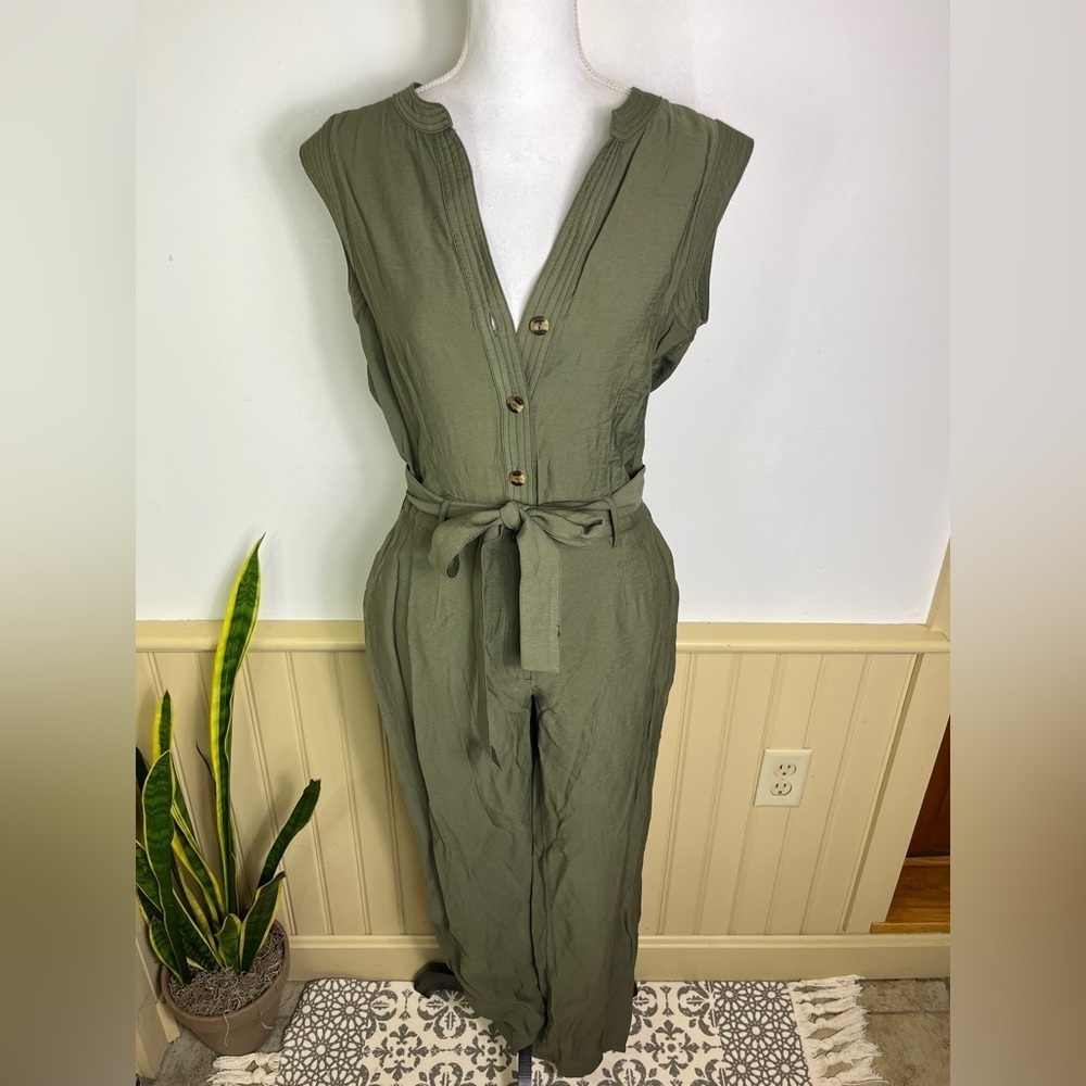 Sanctuary Khaki Sleeveless Jumpsuit